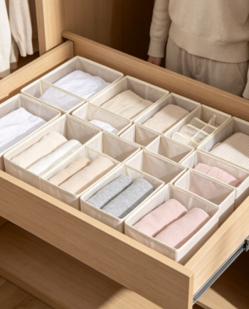 Large-Capacity Multi-Compartment Fabric Drawer Organizer – Complete Set for Underwear & Socks